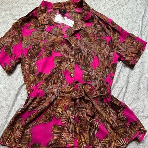 NWT Tropical Button Down